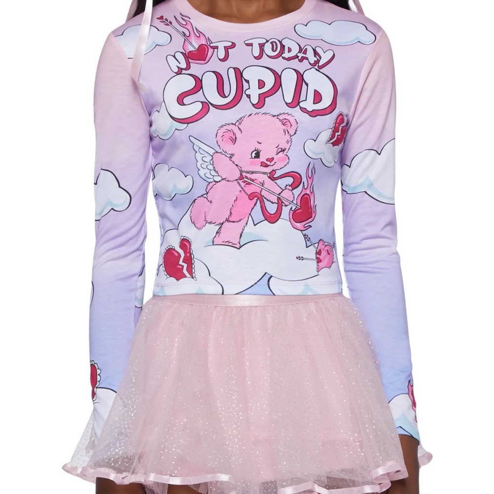 ♥️ Sugar Thrillz Heart on Fire Valentines Teddy Dolls Kill Not Today Cupid M 🧸 - Picture 10 of 13